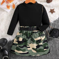 2-piece children's clothing autumn fashion girls' set - black round neck long - Vintress Fashion