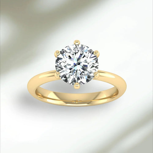 2ct Classic Solitaire Diamond Ring - Vintress Fashion
