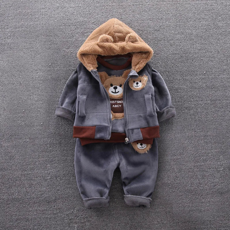 3pc/Set Animal Bear Baby Set For Newborn Winter Infant Clothing Sets Super Keep - Vintress Fashion