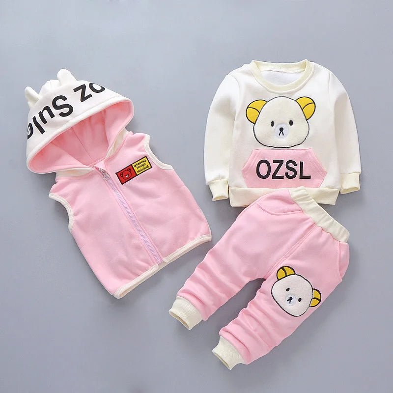 3pc/Set Animal Bear Baby Set For Newborn Winter Infant Clothing Sets Super Keep - Vintress Fashion