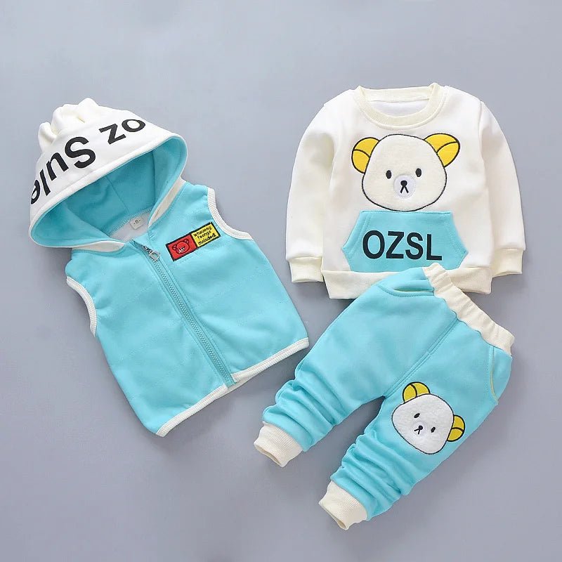 3pc/Set Animal Bear Baby Set For Newborn Winter Infant Clothing Sets Super Keep - Vintress Fashion