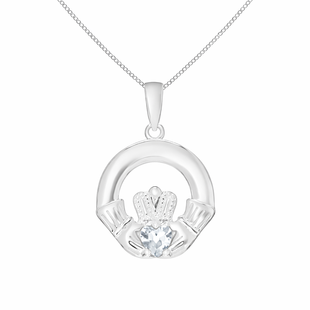 April Birthstone Claddagh Jewellery Set