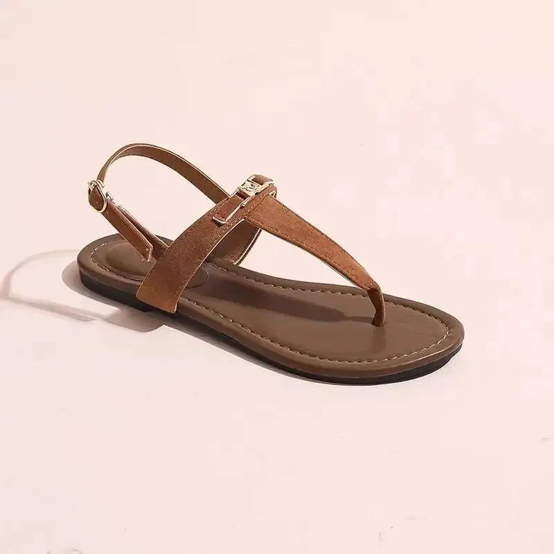 2026 Women's Shoes Fashion Daily Sandals Women Buckle Strap Flat With Outdoor Open Toe Female Shoe