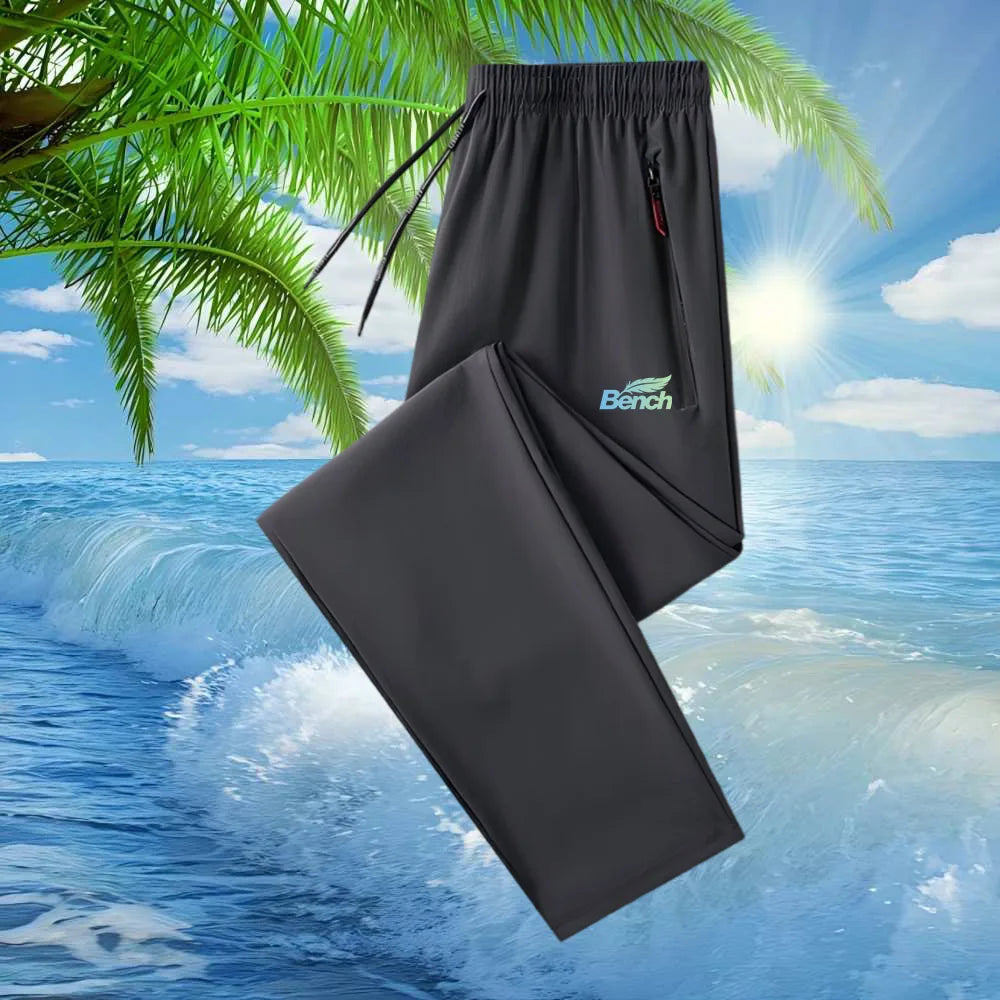 Men's Summer Trendy Casual Print Quick-Dry Long Pants Breathable Comfortable Lightweight Fashionable Men's Summer Trousers