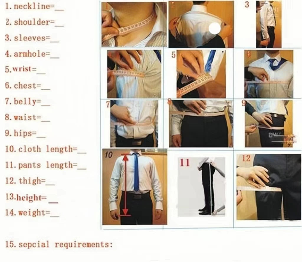 Men's 3-Piece Slim Fit Tuxedo Suits for Wedding Peaked Lapel Groomsmen Blazer Pant Vest Set Business Dress Code
