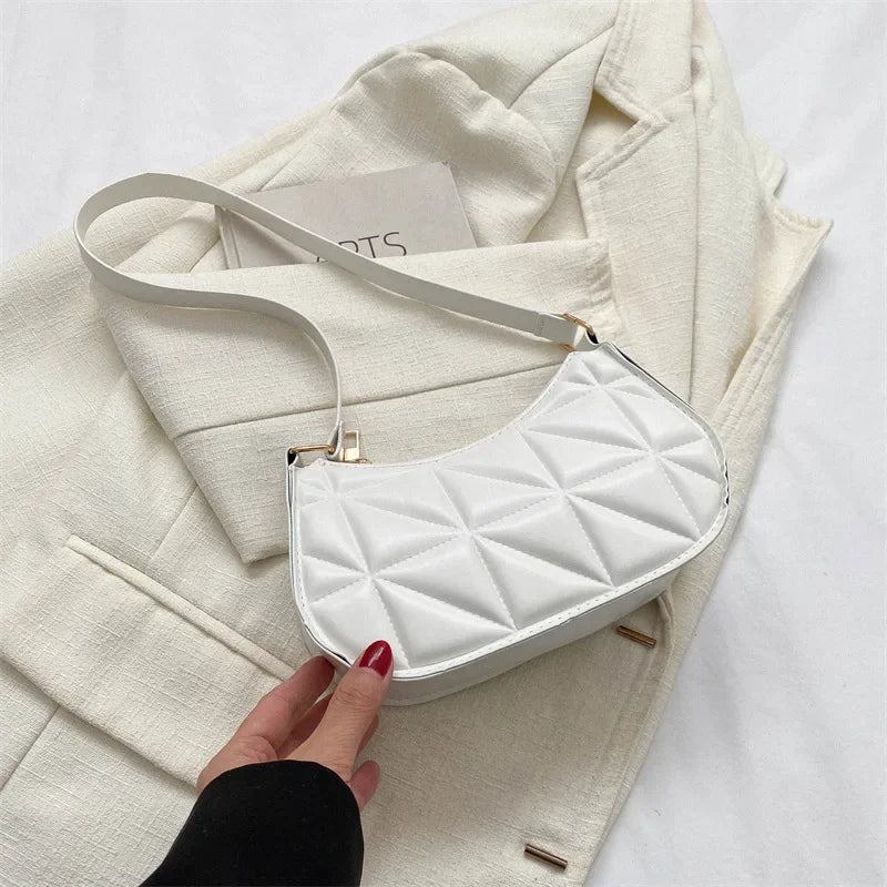 Black PU Leather Shoulder Bag Retro Solid Color Casual Female Hobos Handbags Women's Fashion Handbags Shopper Clutch Purse