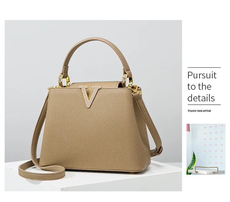 Women's handbag, new fashion versatile bucket bag, high-end bag, large-capacity commuter crossbody bag for women