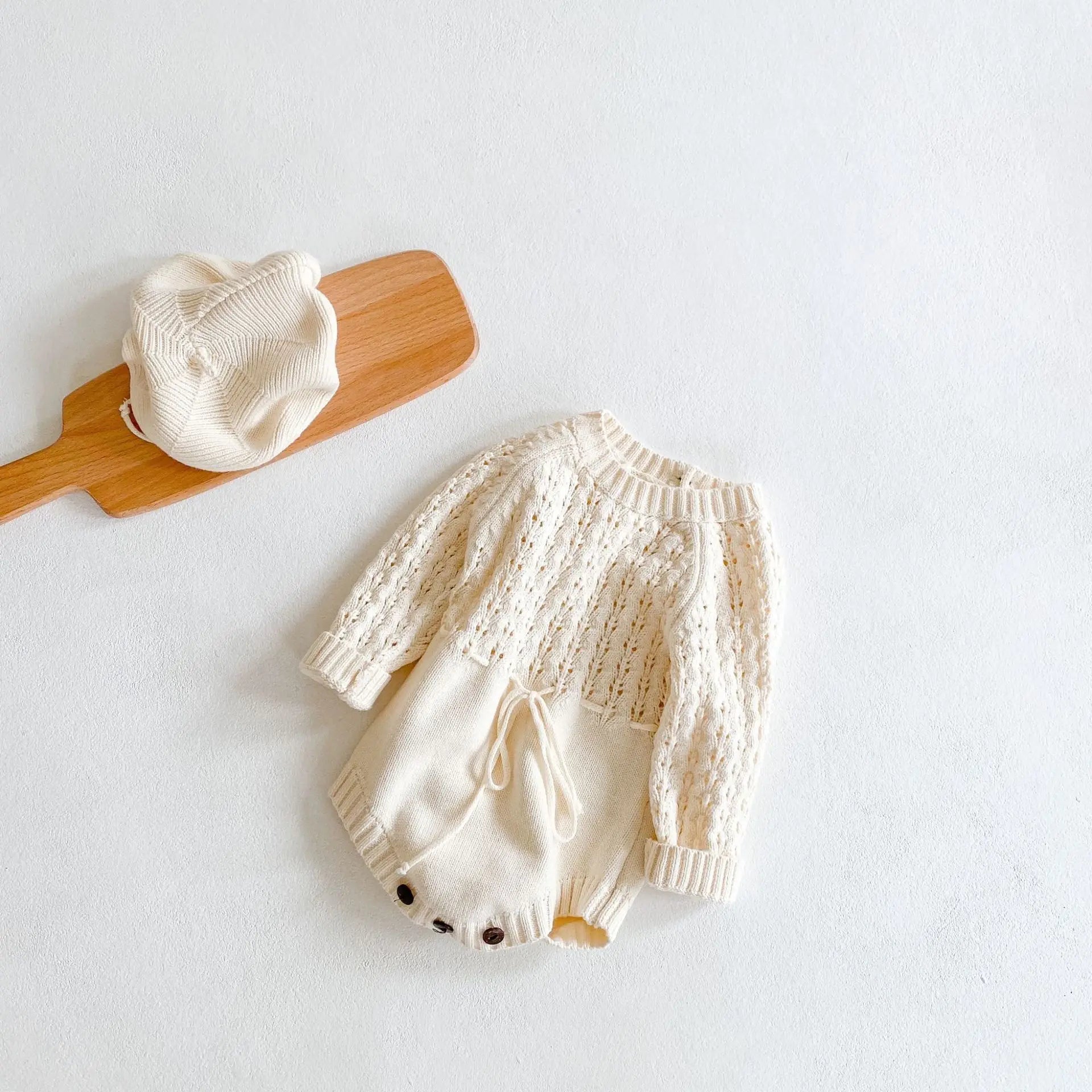 Spring Baby Clothes Girls Romper Autumn Long Sleeve Baby Girl Knit Hollow Out Rompers Baby Jumpsuit Baby Clothes