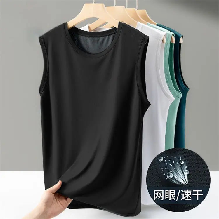 2026 Summer Vest New Style Loose Casual Sleeveless Vest Breathable Quick-drying Sports Short-sleeved Men