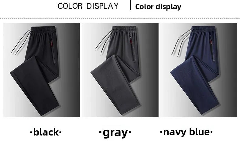 Men's Summer Trendy Casual Print Quick-Dry Long Pants Breathable Comfortable Lightweight Fashionable Men's Summer Trousers