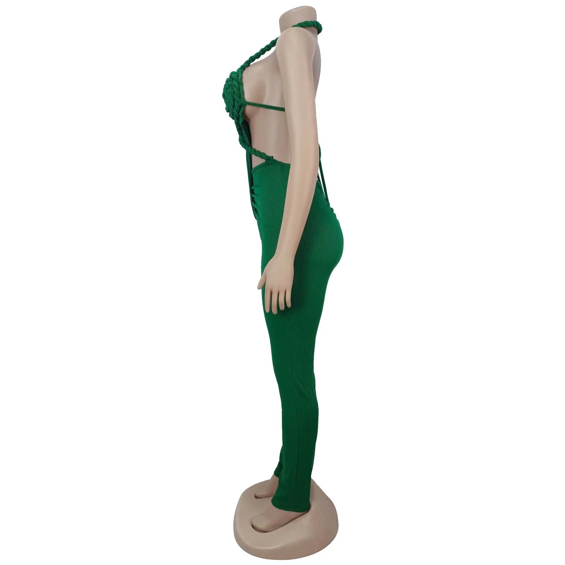 Sexy Bodysuit women's jumpsuits and rompers Rompers Woman Clothes1 Piece Set Playsuit Hang neck backless Female Clothing HXY309