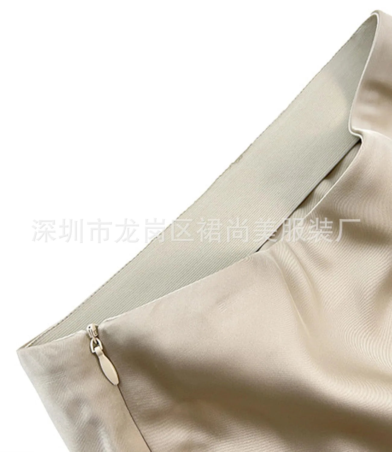 Elegant Faux Silk Satin Skirts for Women High Waist A-line Office Lady  Solid Color Glossy Finish Fishtail Skirt