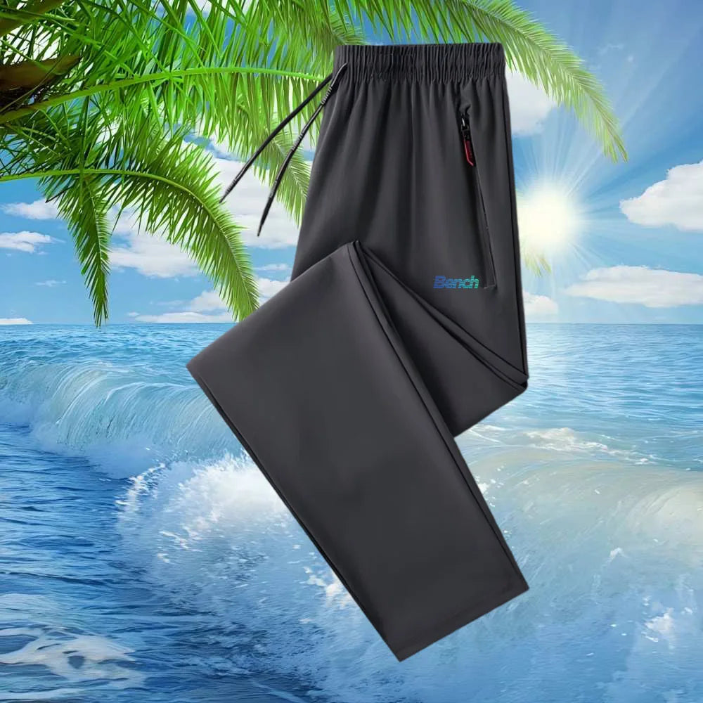 Men's Summer Trendy Casual Print Quick-Dry Long Pants Breathable Comfortable Lightweight Fashionable Men's Summer Trousers