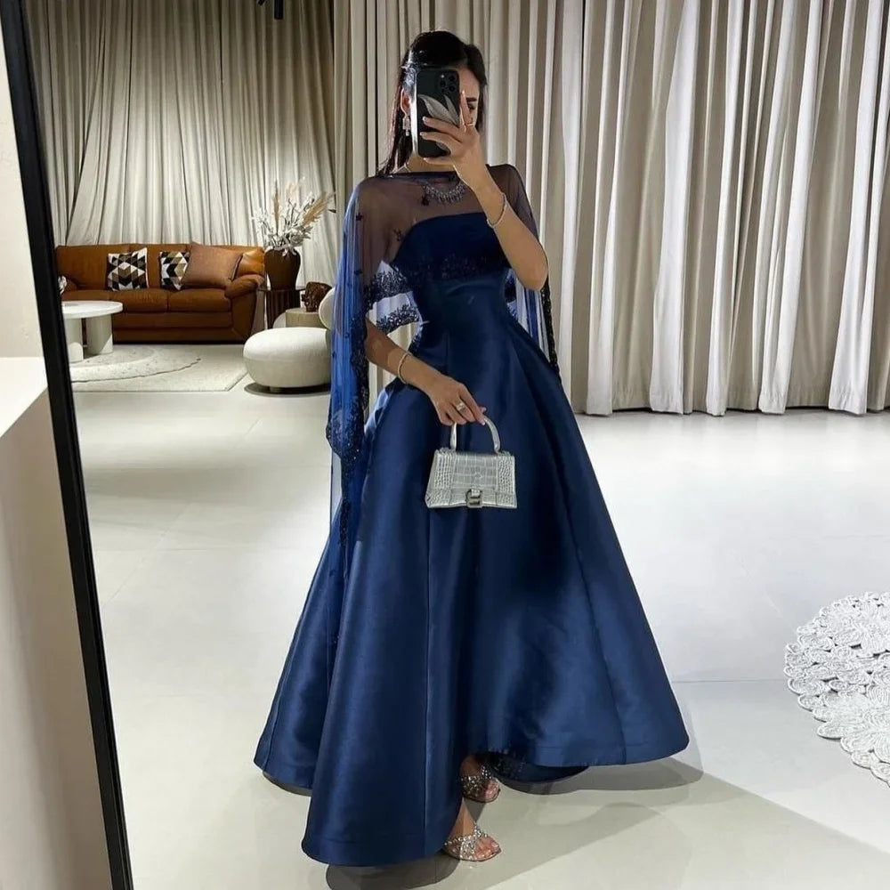 Prom Dresses A-line O-Neck Midi Dress Evening Gown Occasion Formal Exquisite High Quality Prom Party Gowns for Women Customized