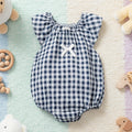 Newborn Fashion Clothes Plaid Baby Girl Summer Bodysuit Cute Infants Girls Clothing