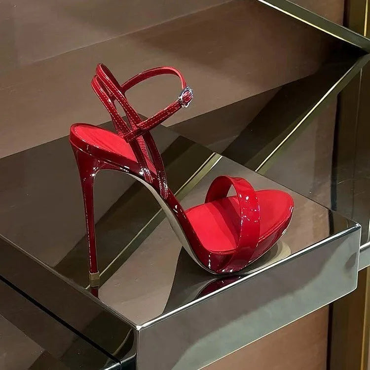 Sexy European-style high-heeled women's shoes, 2026 new model, elegant and sophisticated, open-toe fashionable sandals