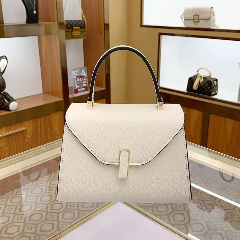 New Women's Bags Atmospheric Solid Colour Handbags Handbags Versatile Ladies Commuting Single Shoulder Crossbody Bag
