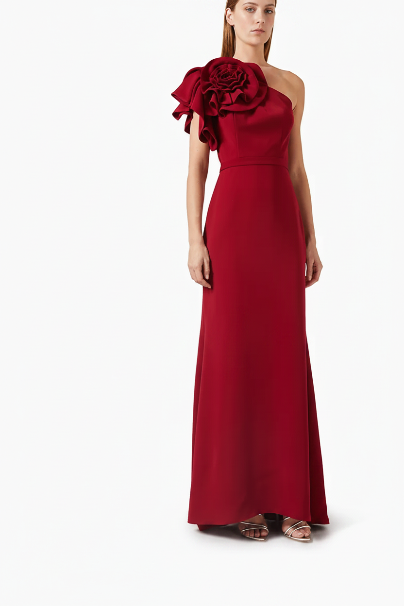 Red Prom Dress Maxi Off The Shoulder Mermaid Women's Prom Gowns 2026 Flower Elegant Formal Evening Party Dresses Customized