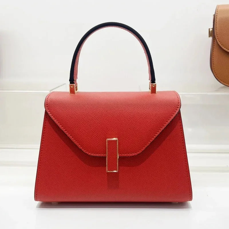 New Women's Bags Atmospheric Solid Colour Handbags Handbags Versatile Ladies Commuting Single Shoulder Crossbody Bag