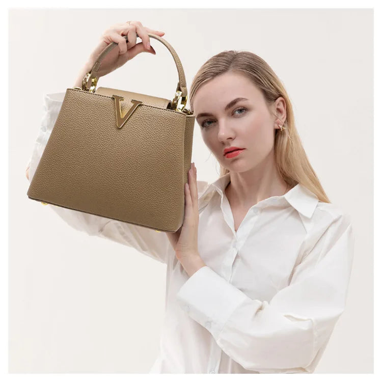 Women's handbag, new fashion versatile bucket bag, high-end bag, large-capacity commuter crossbody bag for women
