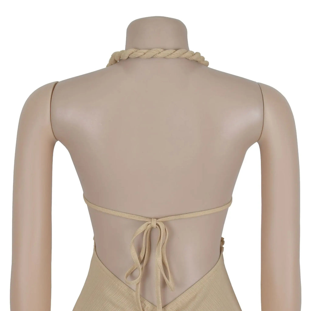 Sexy Bodysuit women's jumpsuits and rompers Rompers Woman Clothes1 Piece Set Playsuit Hang neck backless Female Clothing HXY309