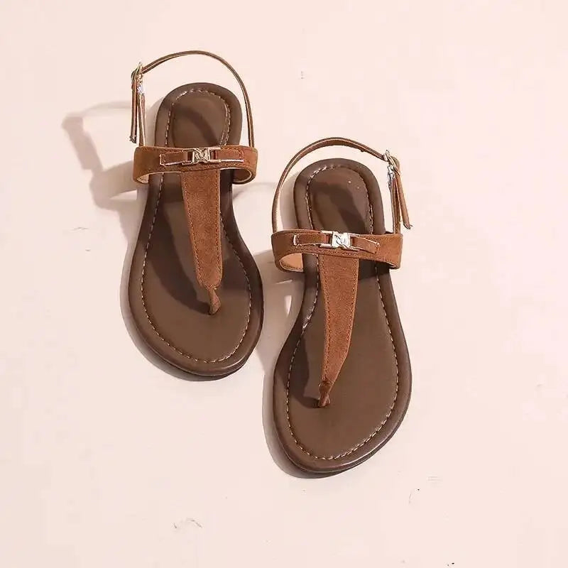 2026 Women's Shoes Fashion Daily Sandals Women Buckle Strap Flat With Outdoor Open Toe Female Shoe