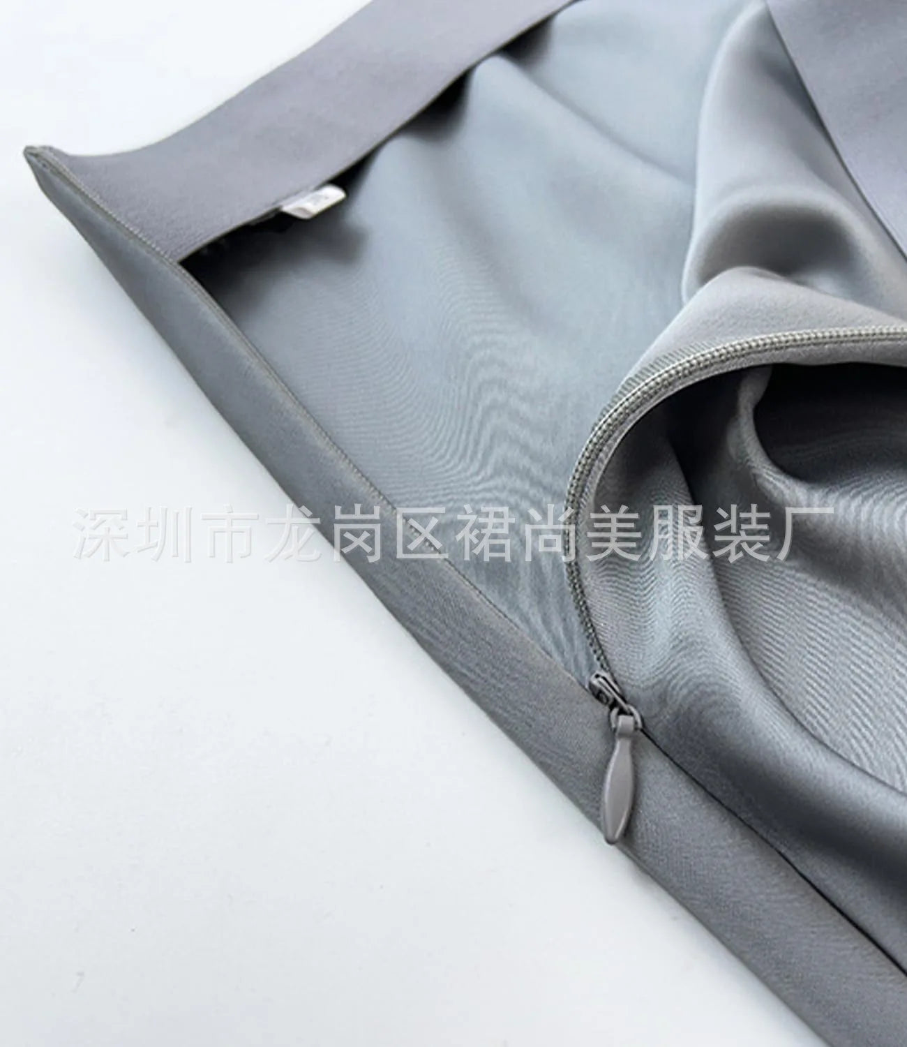 Elegant Faux Silk Satin Skirts for Women High Waist A-line Office Lady  Solid Color Glossy Finish Fishtail Skirt