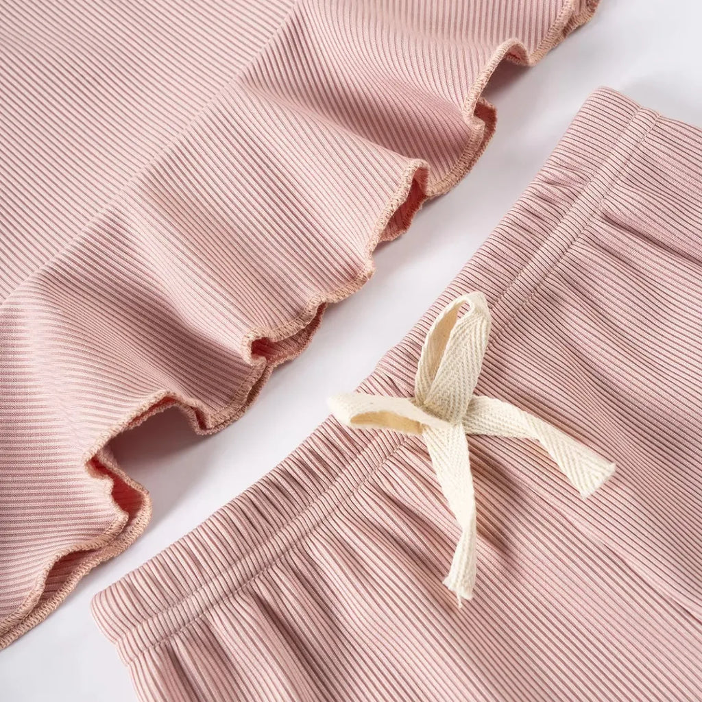 Baby Clothes Sets Toddler Girl Camisole Top + Lace Shorts 2PCS Summer Casual Children Clothes Suits Soft Comfort Clothing