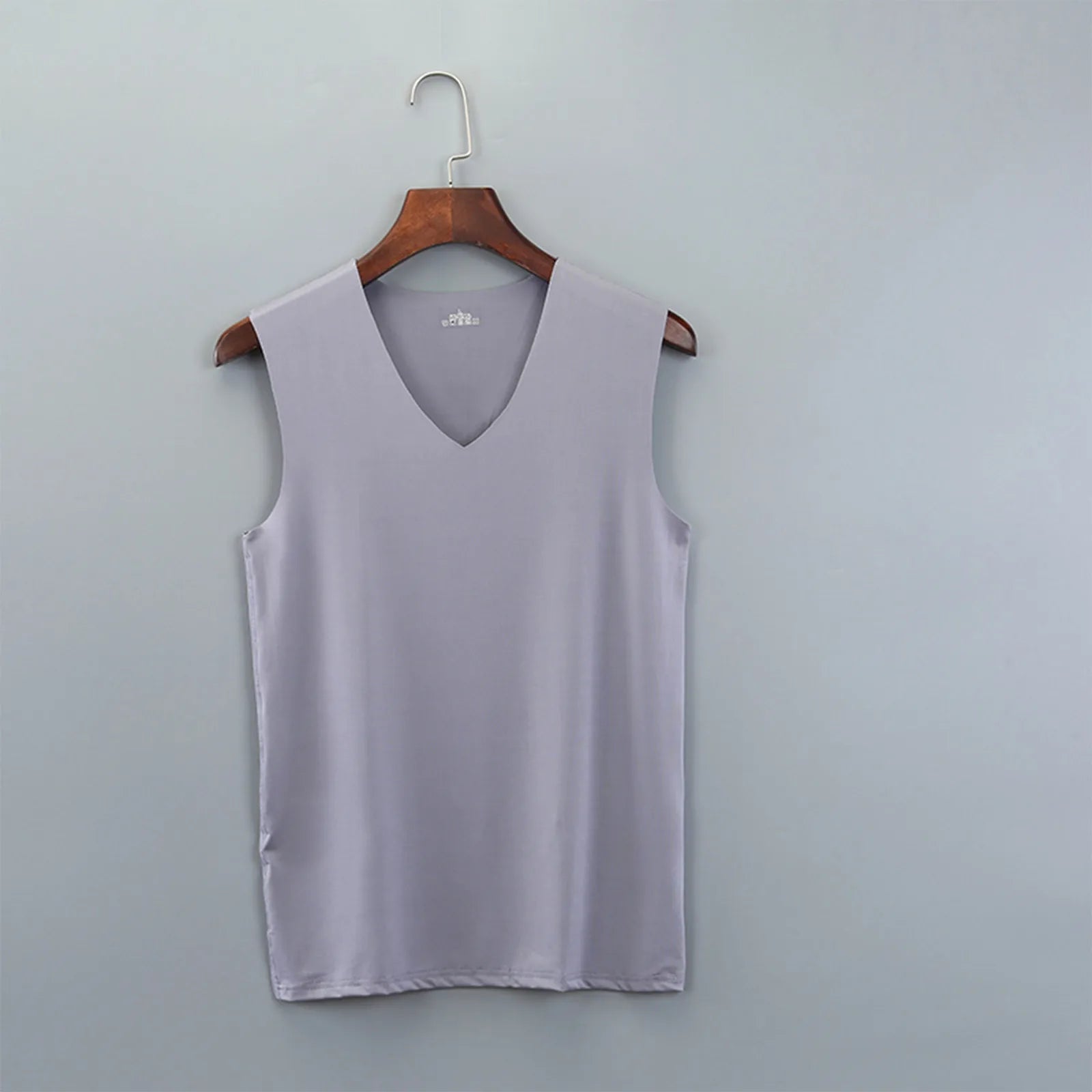 Men'S Top Men'S Summer Multi Color Sleeveless Vest Men'S Summer Ice Silk Traceless Thin Breathable Color V-Neck Sleeveless Top