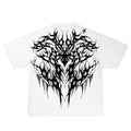 Unisex T shirt Men Women Dark Oversized Cotton Tee Skull Print Workout Gym Top Streetwear Fitness Clothing Alternative Fashion