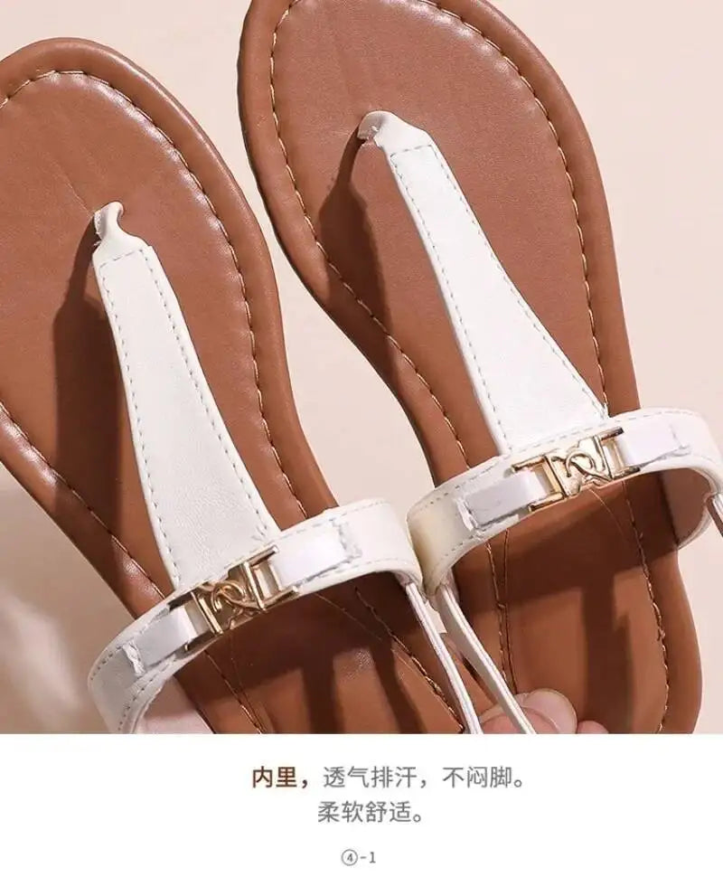 2026 Women's Shoes Fashion Daily Sandals Women Buckle Strap Flat With Outdoor Open Toe Female Shoe