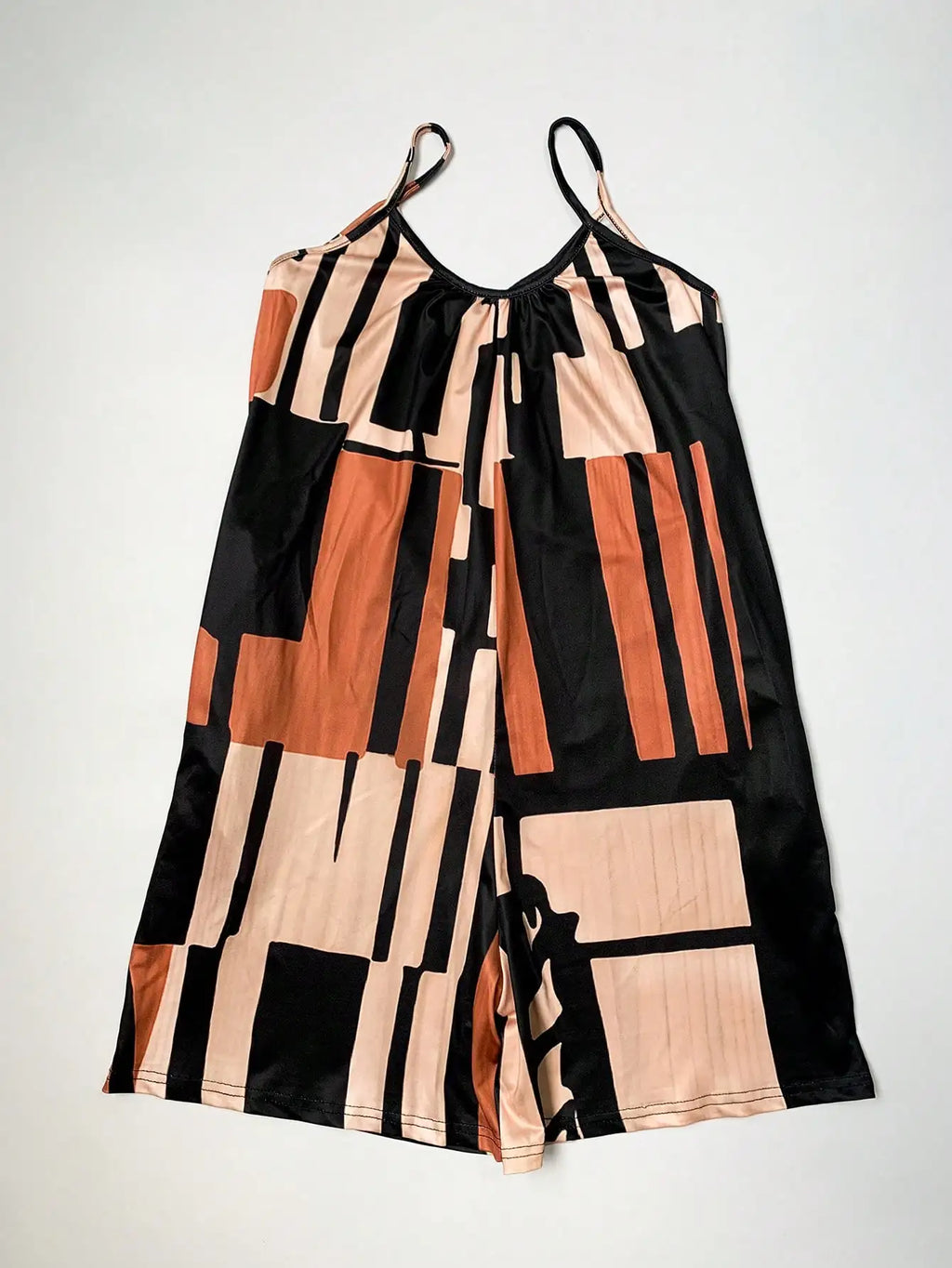 summer outfits for women,New Geometric Pattern Summer Sleeveless Jumpsuit For vacation outfits women,daily jumpsuit for women