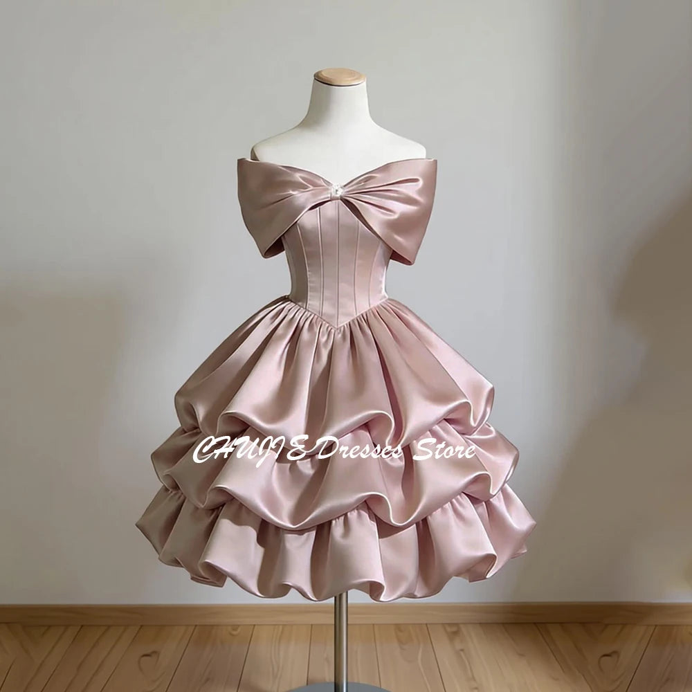 Tiered Graduation Dress Hot Sale Homecoming Dresses For Teen Customized Sweet 15 16 Mini Evening Prom Gowns платье на выпускной