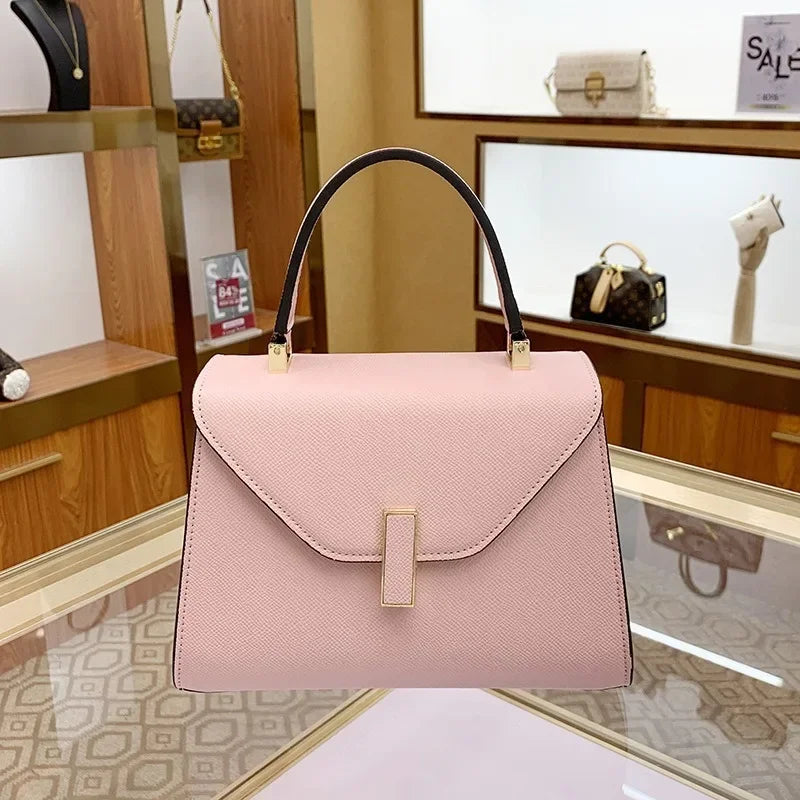New Women's Bags Atmospheric Solid Colour Handbags Handbags Versatile Ladies Commuting Single Shoulder Crossbody Bag