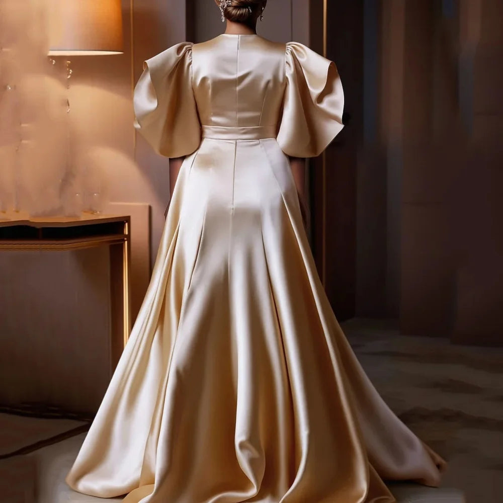 Elegant Customized Prom Dresses V Neck Mermaid Party Dresses Detachable Train Evening Dresses New فساتين سهرة