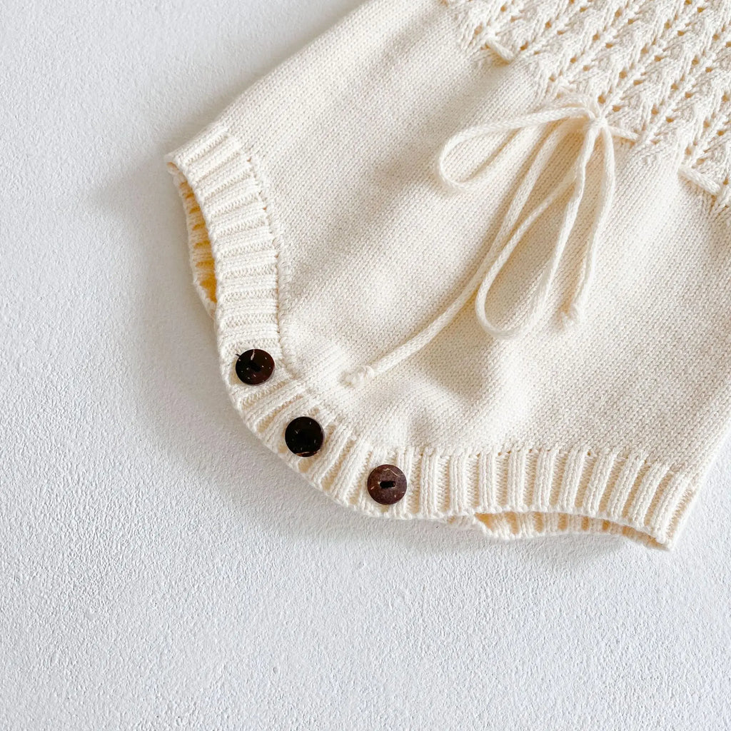 Spring Baby Clothes Girls Romper Autumn Long Sleeve Baby Girl Knit Hollow Out Rompers Baby Jumpsuit Baby Clothes