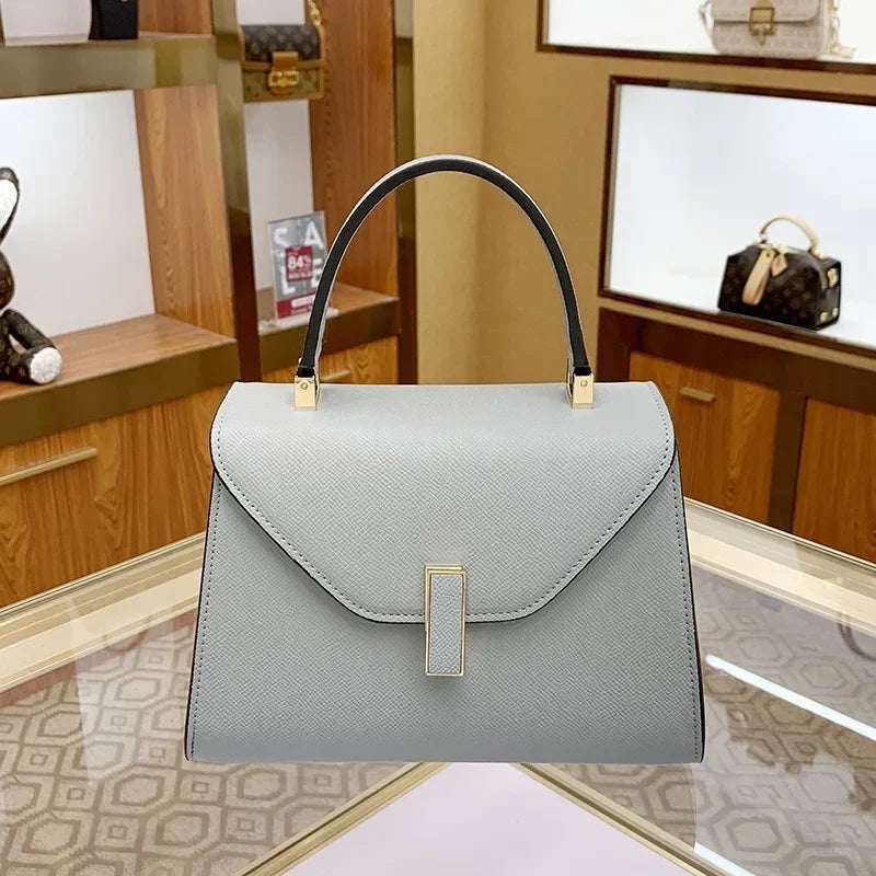 New Women's Bags Atmospheric Solid Colour Handbags Handbags Versatile Ladies Commuting Single Shoulder Crossbody Bag