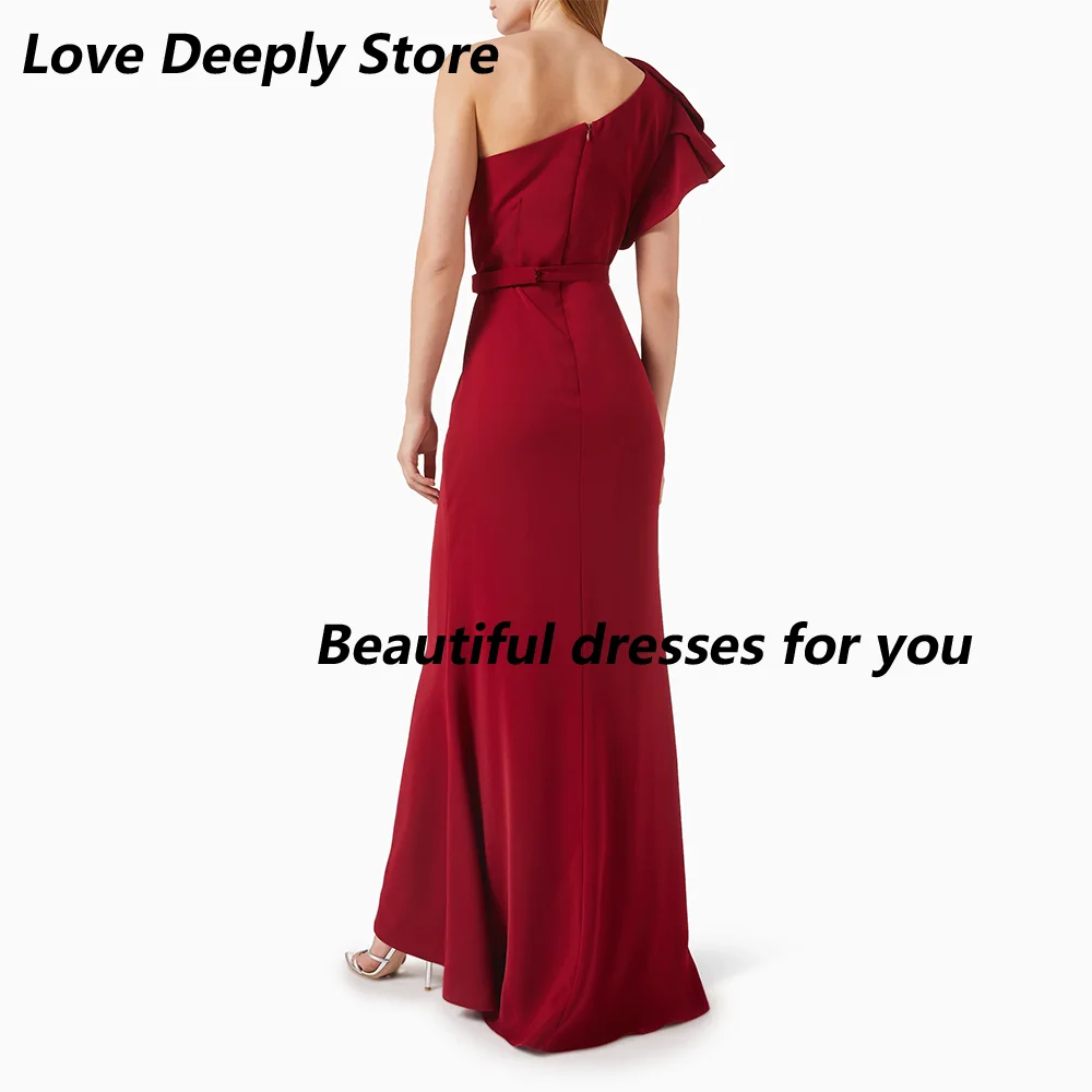 Red Prom Dress Maxi Off The Shoulder Mermaid Women's Prom Gowns 2026 Flower Elegant Formal Evening Party Dresses Customized