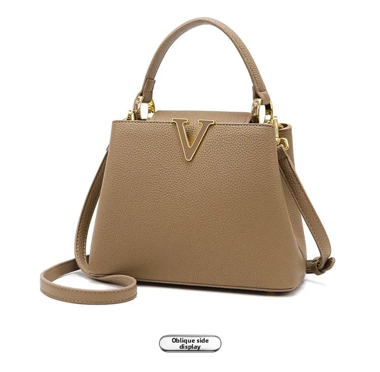 Women's handbag, new fashion versatile bucket bag, high-end bag, large-capacity commuter crossbody bag for women