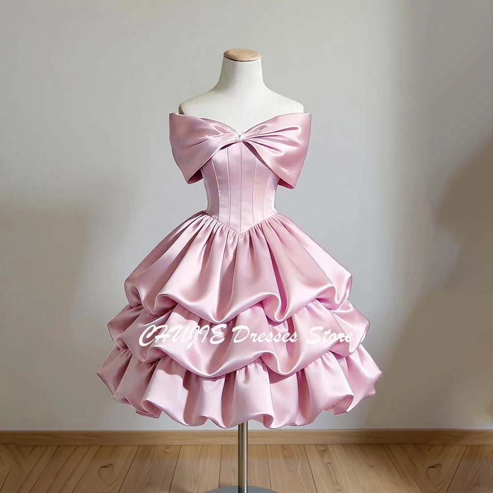 Tiered Graduation Dress Hot Sale Homecoming Dresses For Teen Customized Sweet 15 16 Mini Evening Prom Gowns платье на выпускной