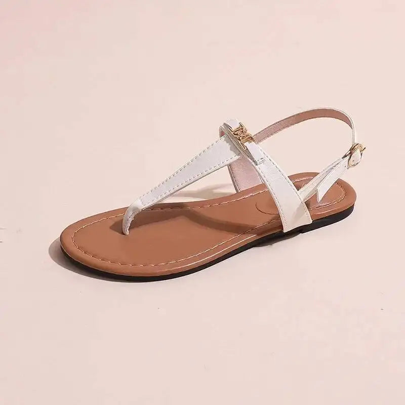 2026 Women's Shoes Fashion Daily Sandals Women Buckle Strap Flat With Outdoor Open Toe Female Shoe