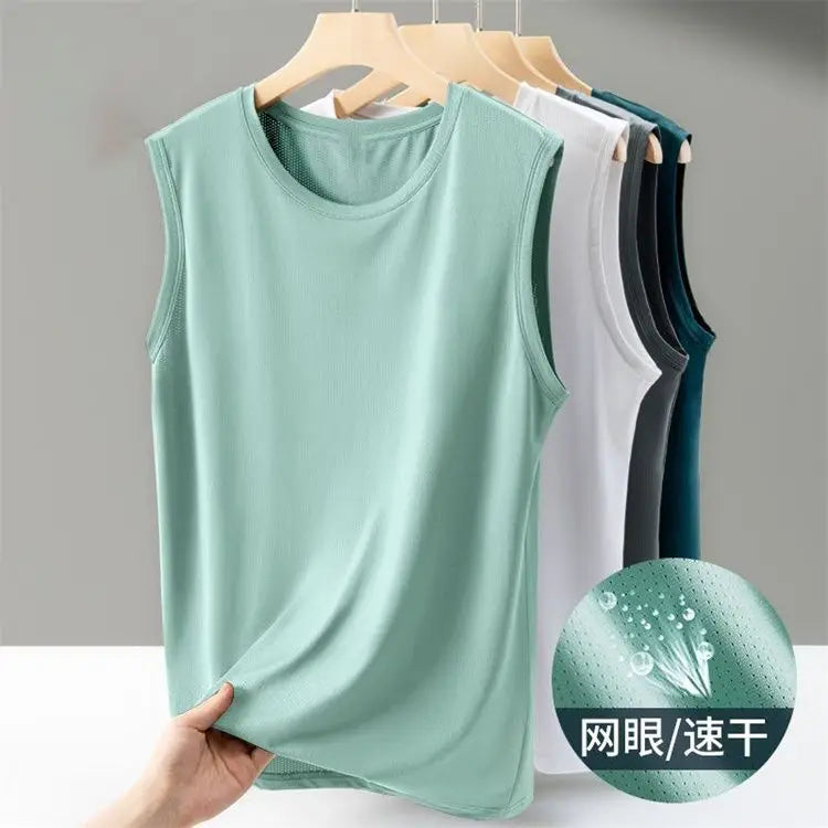 2026 Summer Vest New Style Loose Casual Sleeveless Vest Breathable Quick-drying Sports Short-sleeved Men