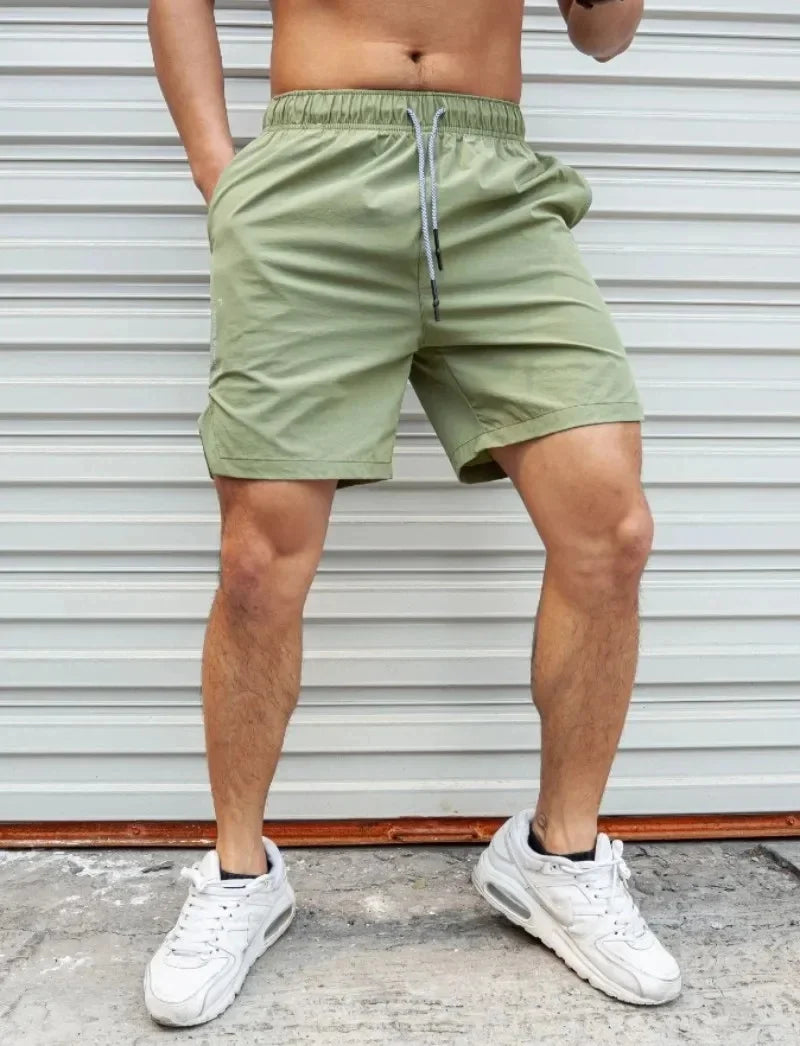 summer Men Shorts Light Weight Thin printing breathable Short Pants Fitness Men Casual Shorts Quick-drying Drawstring Shorts