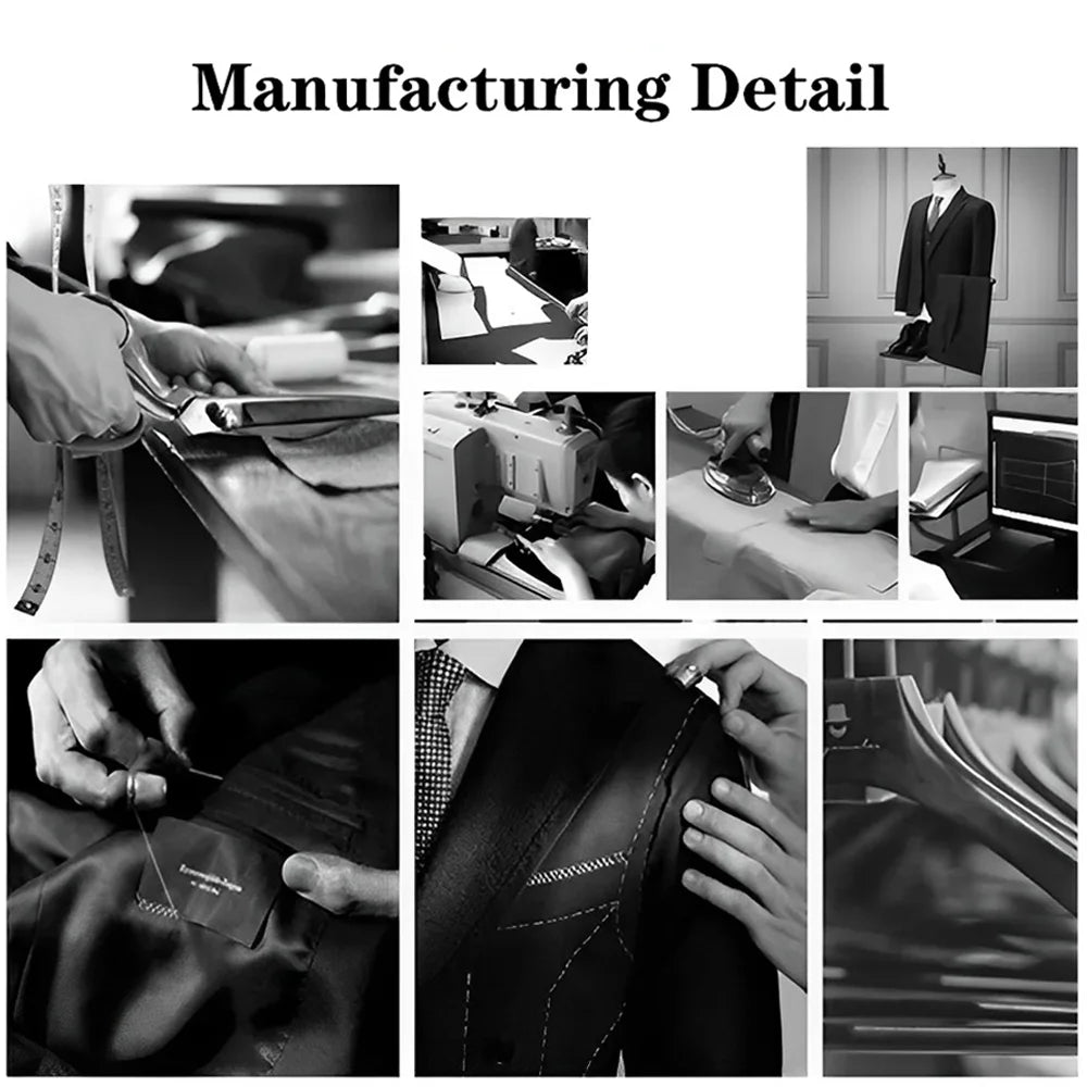 Men's / boys business grey suit 3-piece set (jacket + vest + trousers) advanced custom men's slim office formal suit set