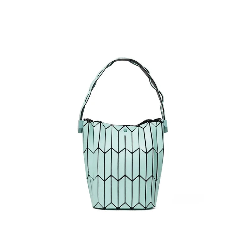 Large Capacity Geometric Diamond Work Bag Handheld Basket Bucket Bag Summer Handbag Women's Single Shoulder Underarm Bag
