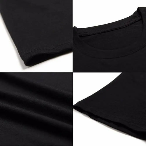 2026 Fashion Trend High-End Luxury  Small Emblem Graphic Tee, Black Cotton Crewneck for Men & Women Outdoor Streetwear