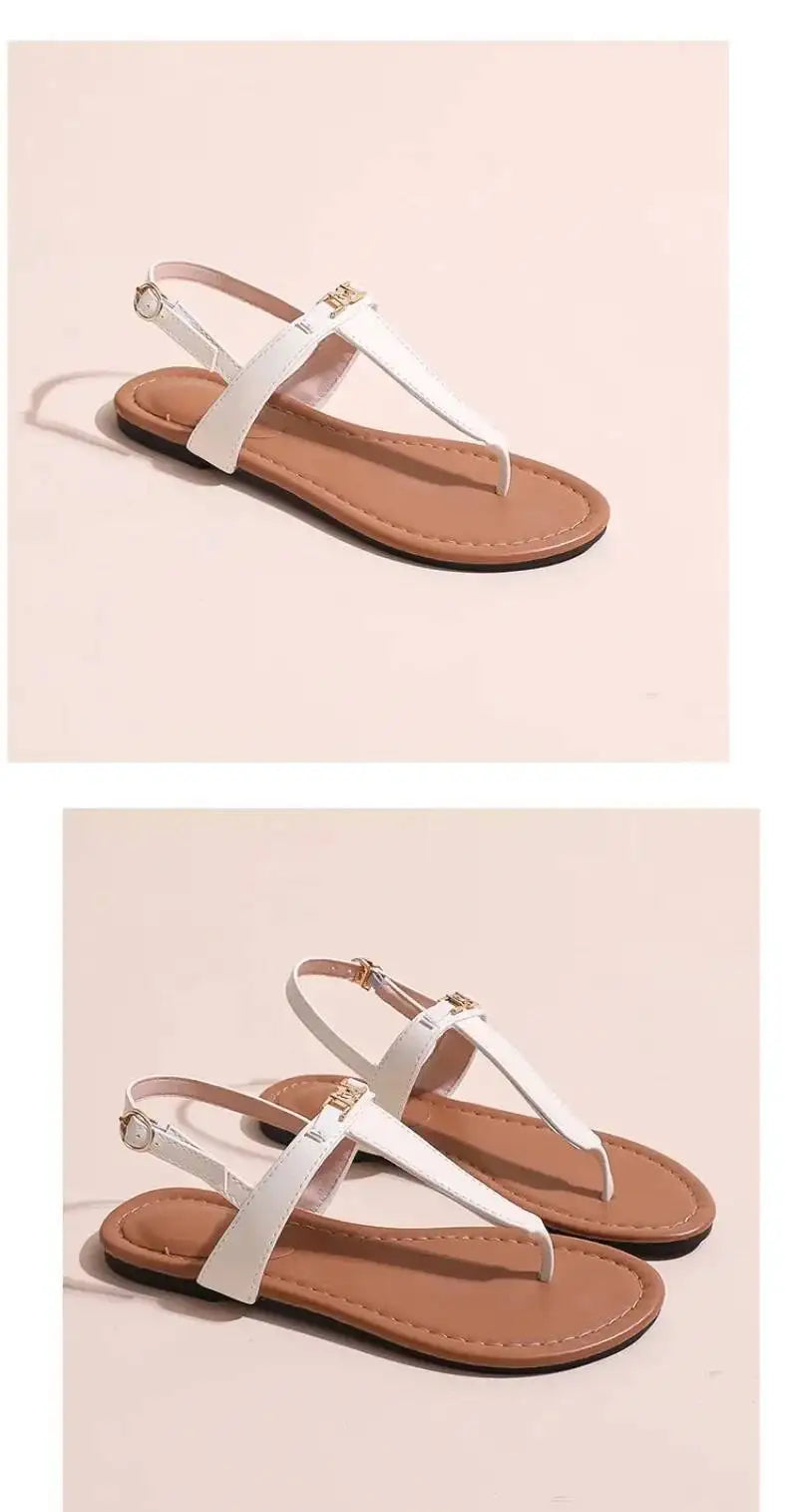 2026 Women's Shoes Fashion Daily Sandals Women Buckle Strap Flat With Outdoor Open Toe Female Shoe