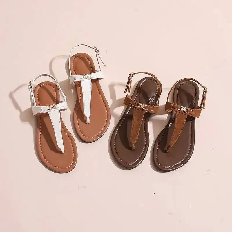 2026 Women's Shoes Fashion Daily Sandals Women Buckle Strap Flat With Outdoor Open Toe Female Shoe
