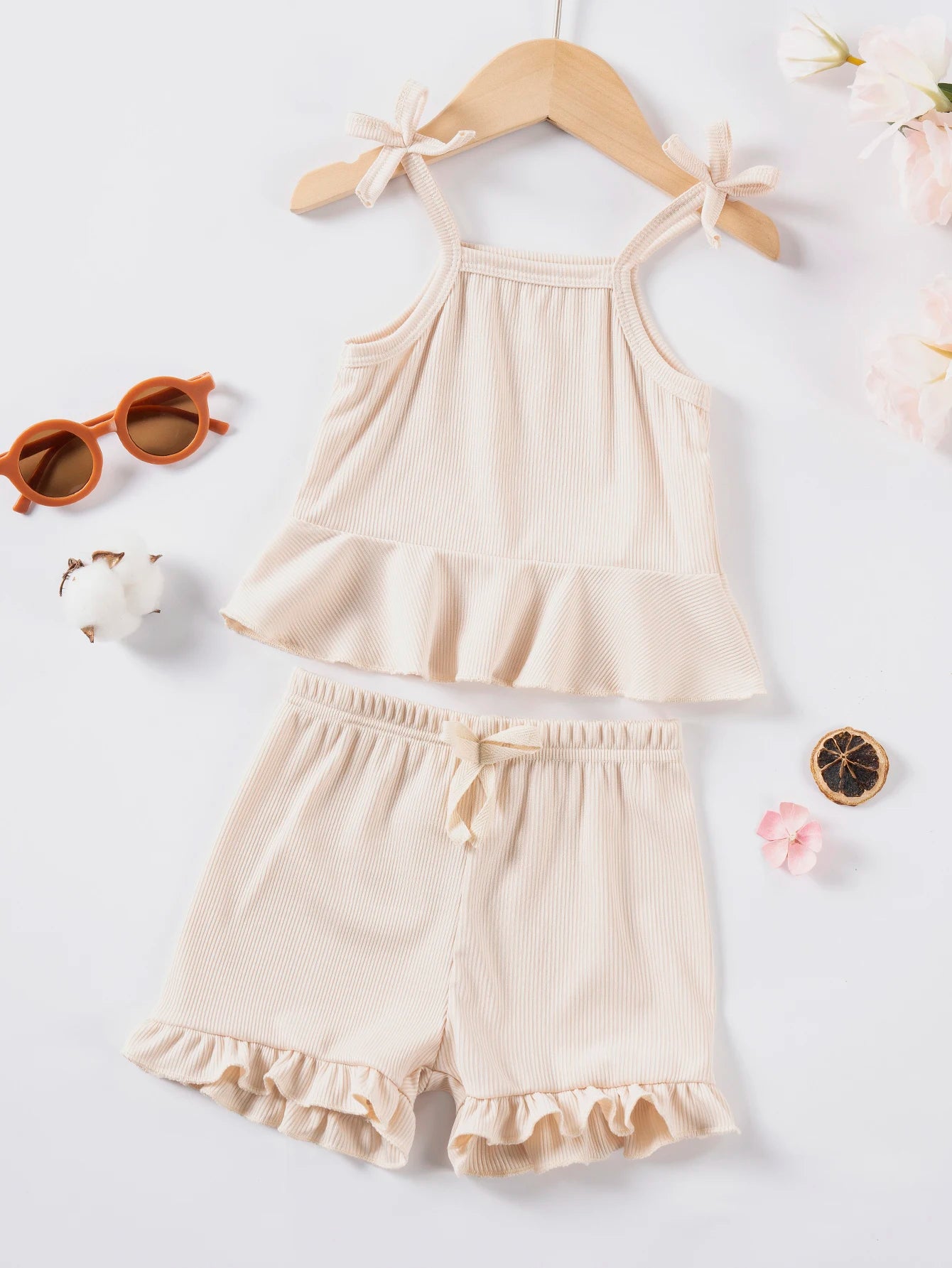 Baby Clothes Sets Toddler Girl Camisole Top + Lace Shorts 2PCS Summer Casual Children Clothes Suits Soft Comfort Clothing