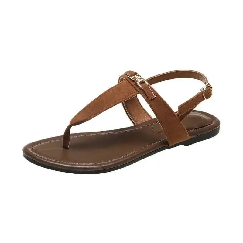2026 Women's Shoes Fashion Daily Sandals Women Buckle Strap Flat With Outdoor Open Toe Female Shoe